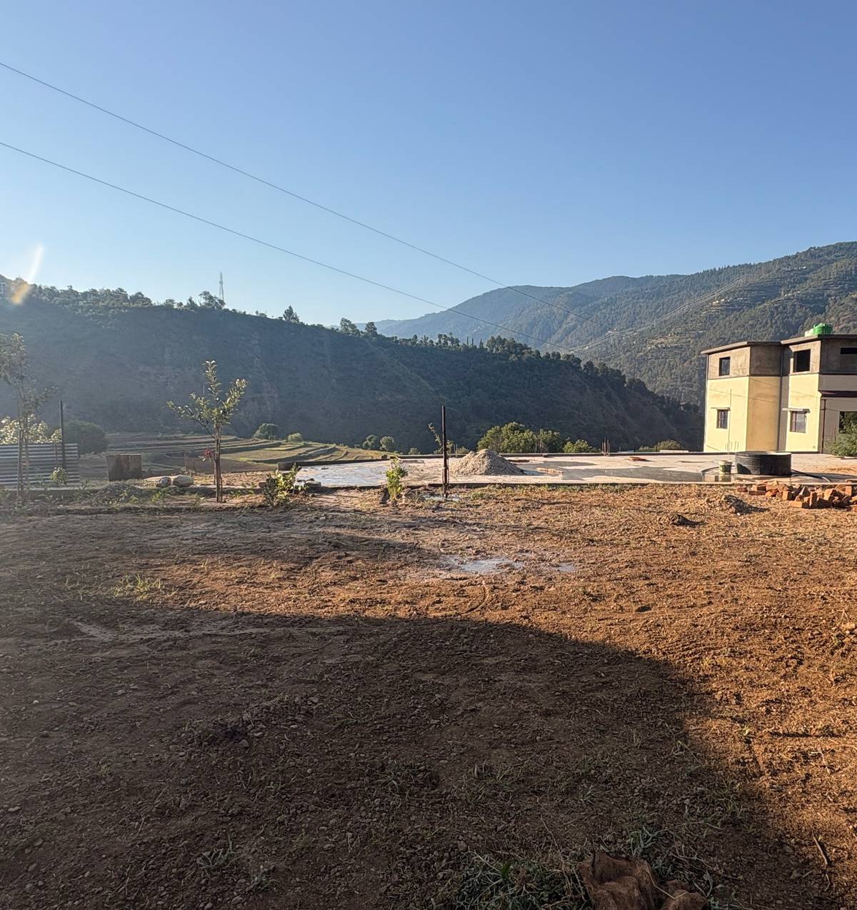 Land view with mountains