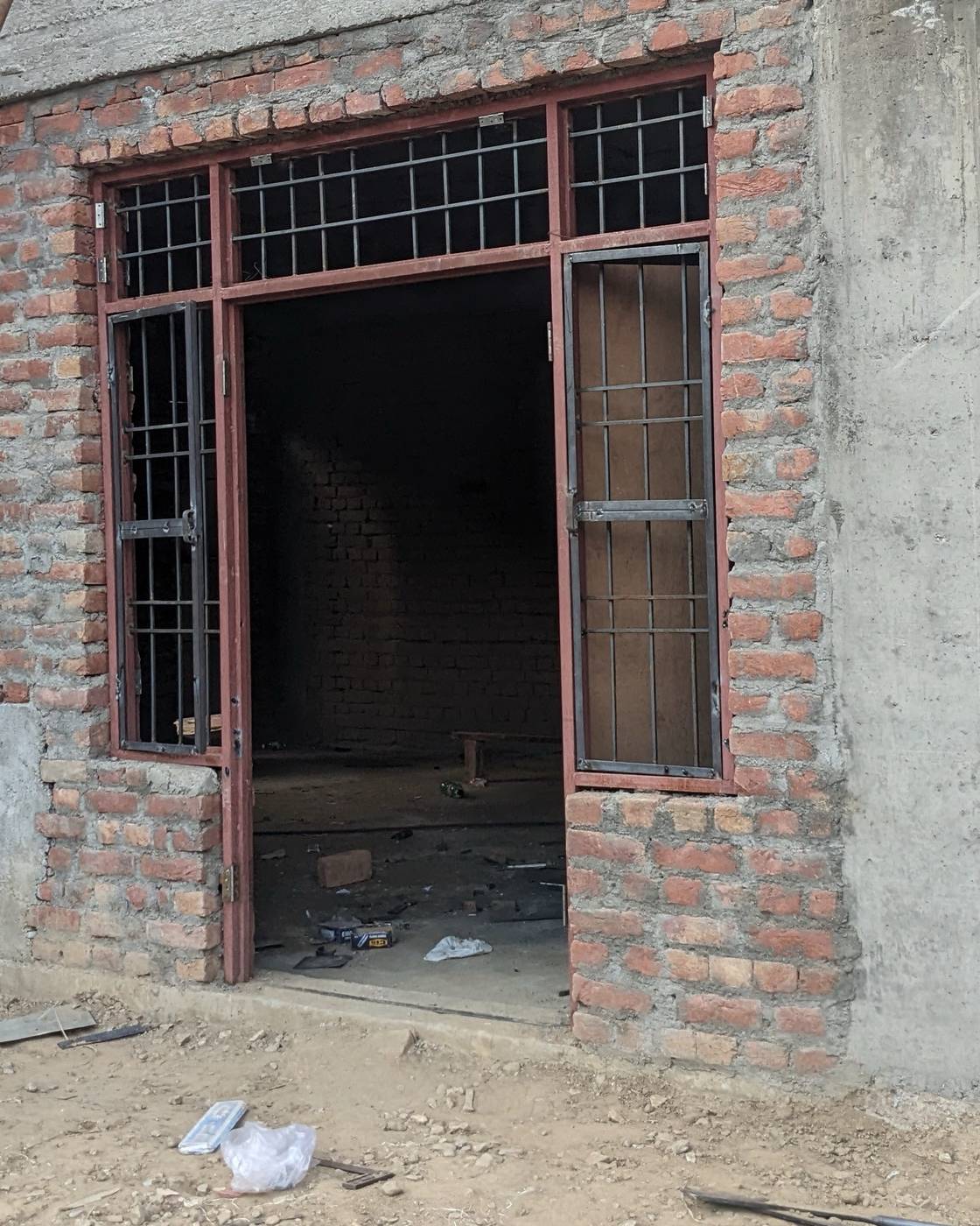 First brick building, June 2024